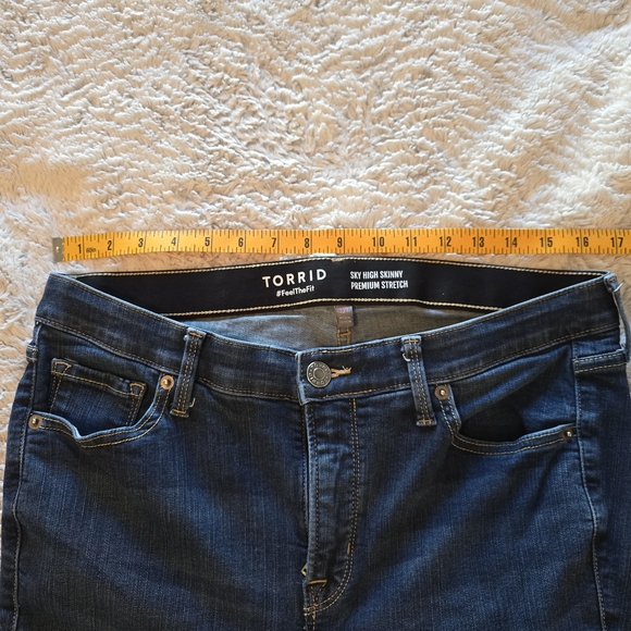 Torrid Dark Blue Women's Jeans - Picture 3 of 5